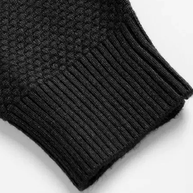 ビジネス向け 襟付きニットポロ 立体感のある凹凸編み 洗濯機洗い可  型崩れしにくくお手入れ簡単