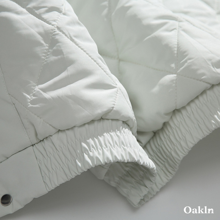 レトロスポーツ風　配色スタンドカラー中綿ジャケット