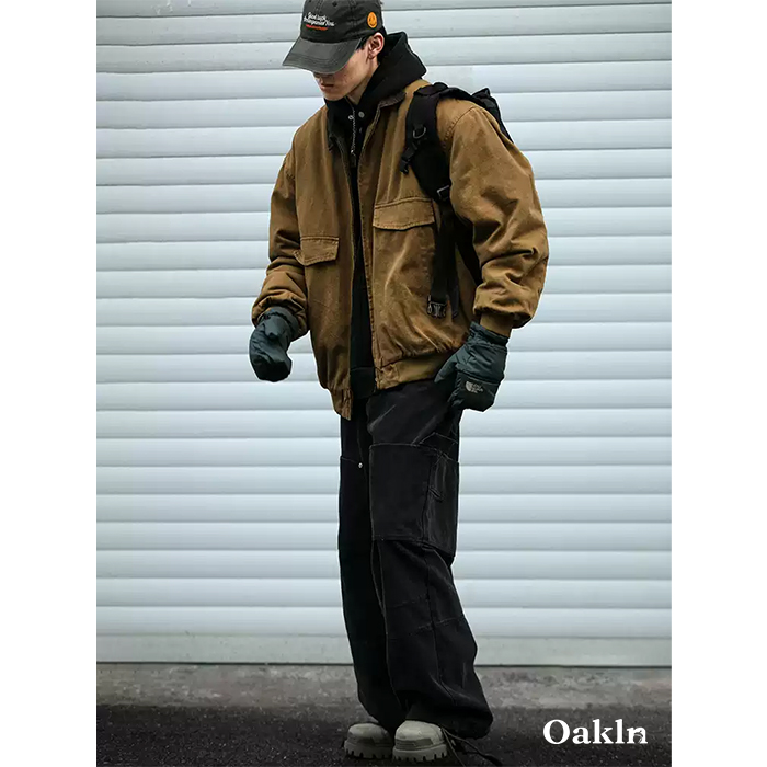 アメリカンヴィンテージ　コットンワーク中綿ジャケット-oakln