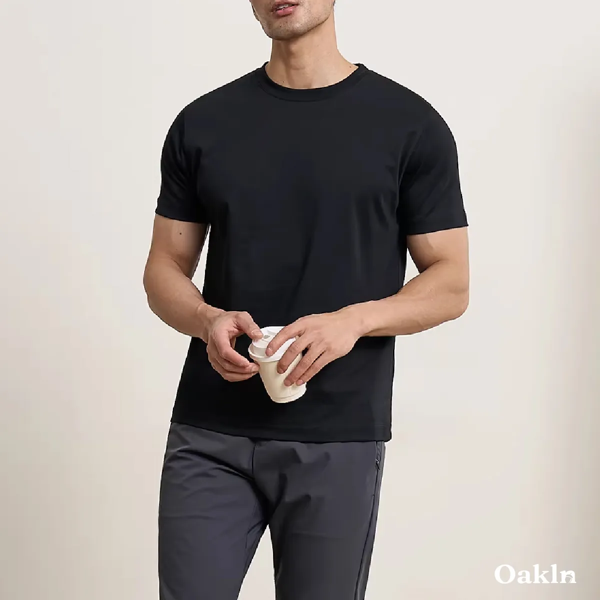 ヘビーウェイトコットン 高番手長繊維コットンTシャツ-Oakln