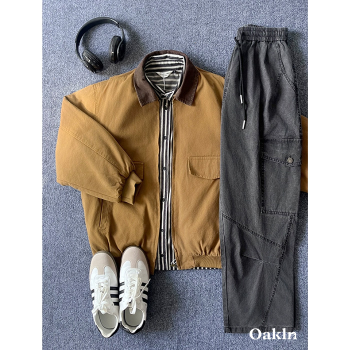 アメリカンヴィンテージ　コットンワーク中綿ジャケット-oakln