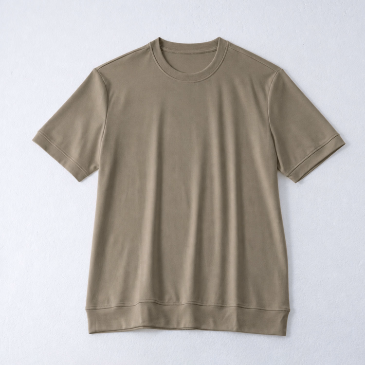 Oakln-袖口・裾をすっきり仕上げた  清潔感のあるTシャツ｜一枚でスマート  ジャケット合わせで端正に
