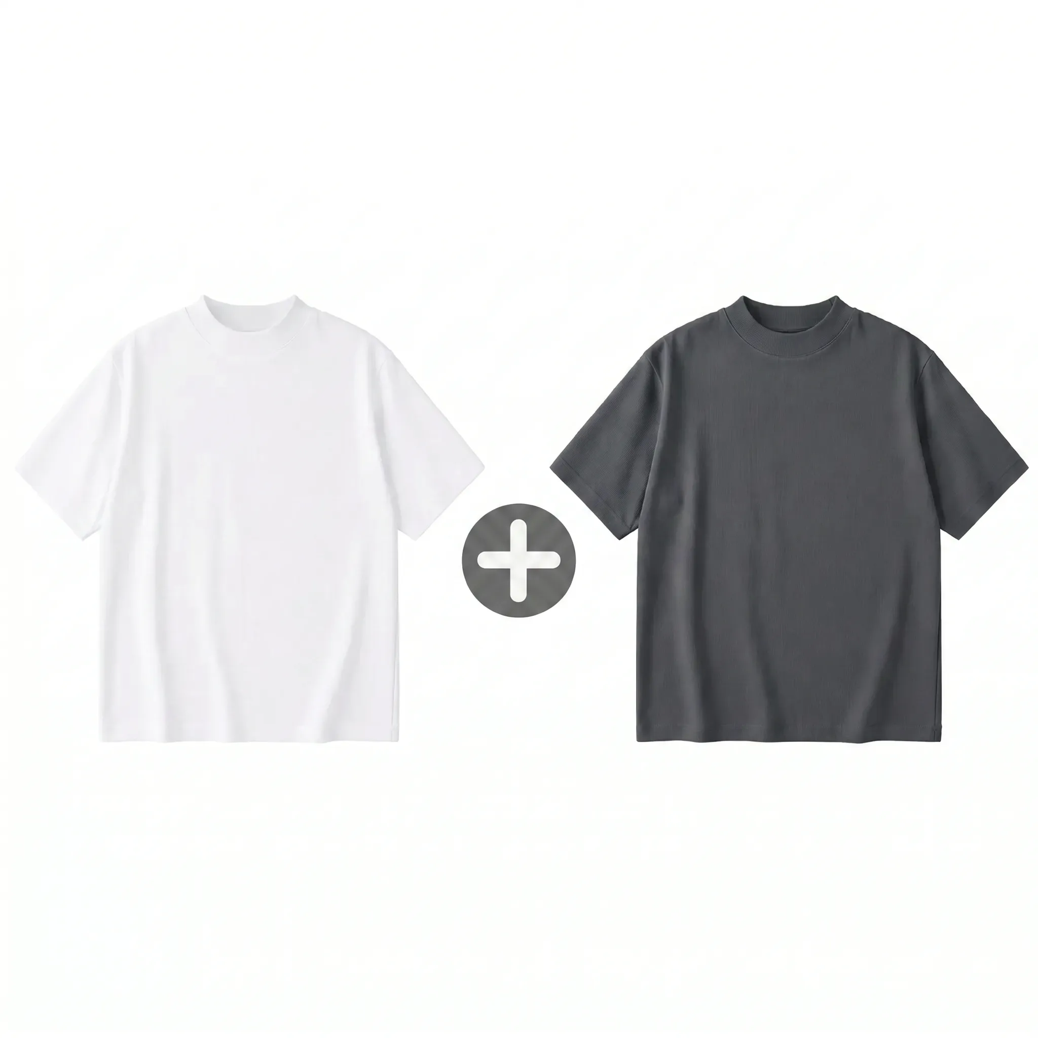 ひんやりとした着心地  ハリ感のあるシルエット  一枚でも透けにくいモックネックTシャツ