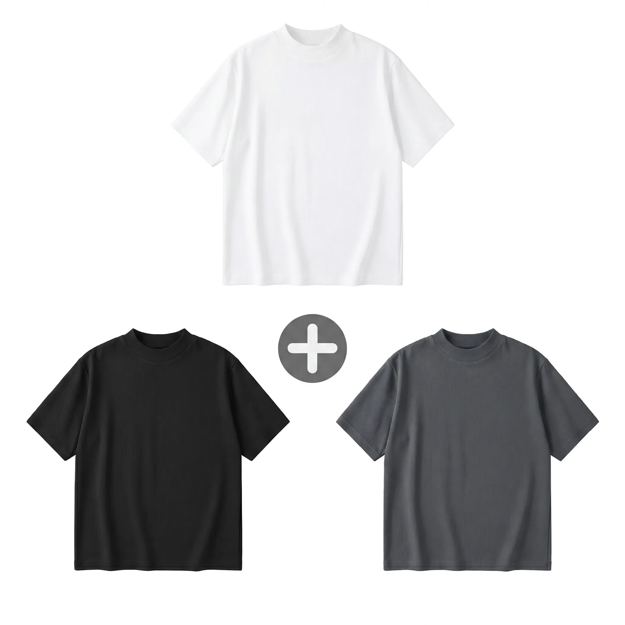 ひんやりとした着心地  ハリ感のあるシルエット  一枚でも透けにくいモックネックTシャツ