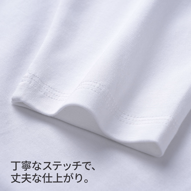 抗菌防臭 モックネック長袖Tシャツ 一枚着・インナー対応 ゆったりシルエット
