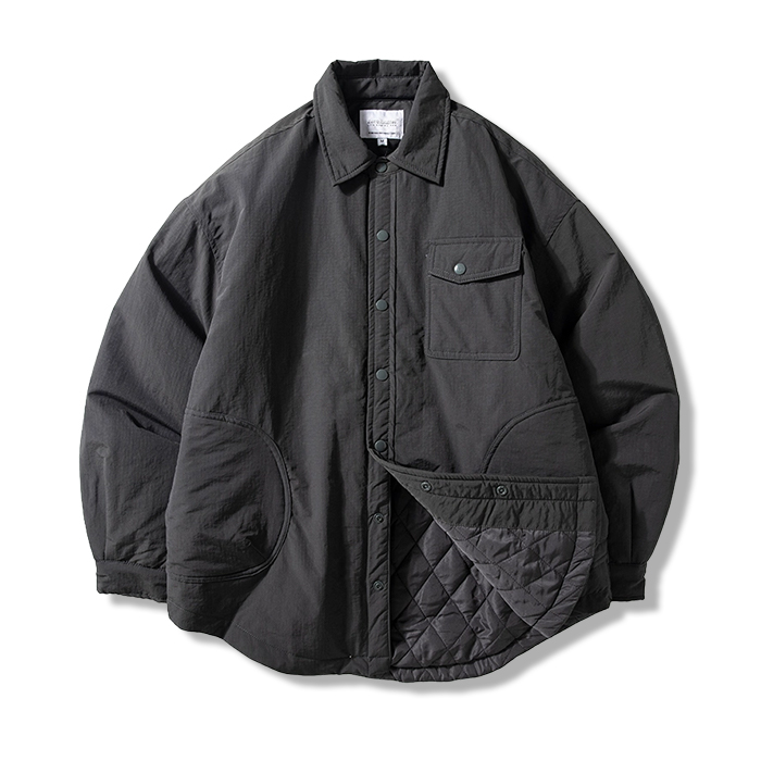 無地キルティング中綿ジャケット　防風防水-oakln