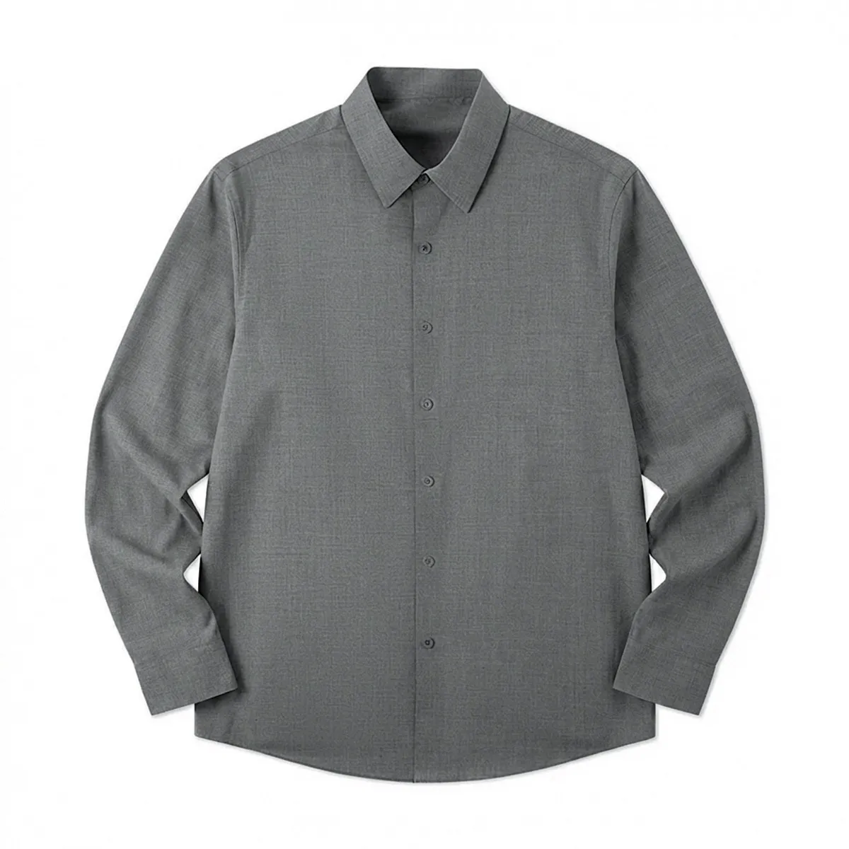 モダール混 ノンアイロン 60番手 ストレッチシャツ 形態安定性 ビジネス通勤 無地シャツ-Oakln