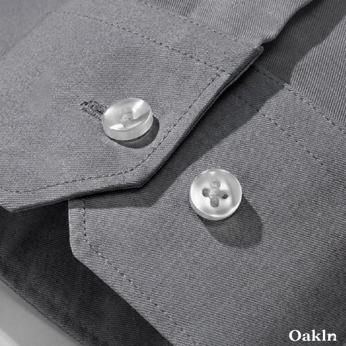 ノーアイロン シャツ 撥水 防汚 形態安定 レギュラースモールカラー-Oakln