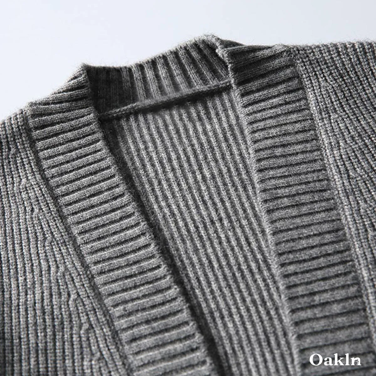 和風羽織風　無地ニットカーディガン