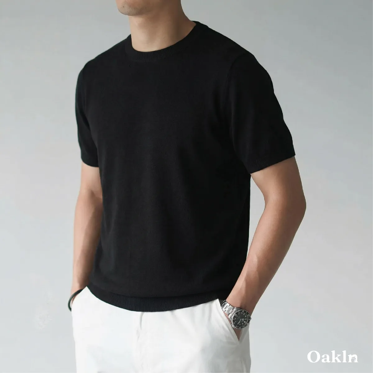 接触涼感空気感  通気性抜群リネン混紡ニット