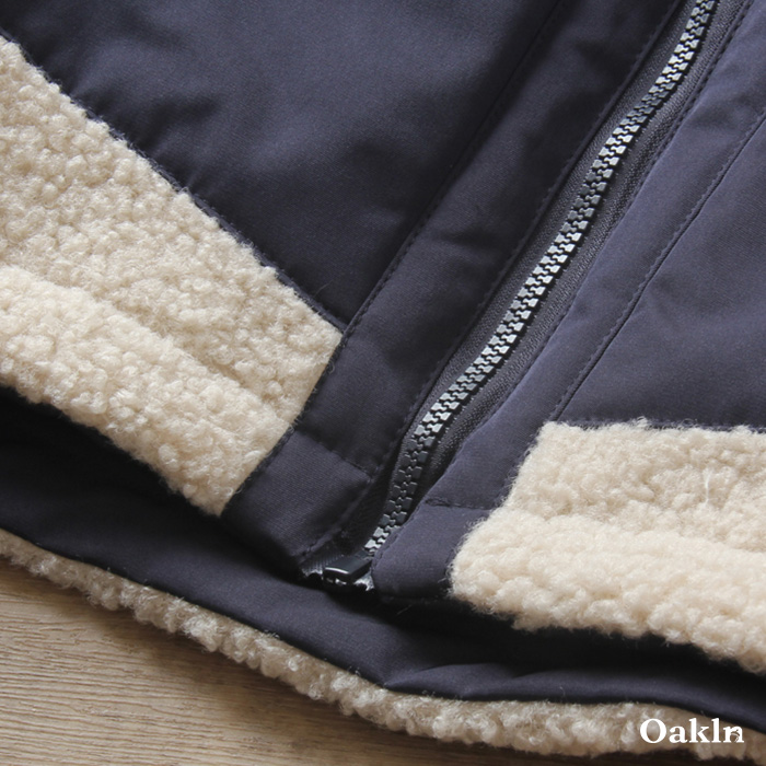 ヴィンテージリバーシブル仕様　防風ボアジャケット-oakln