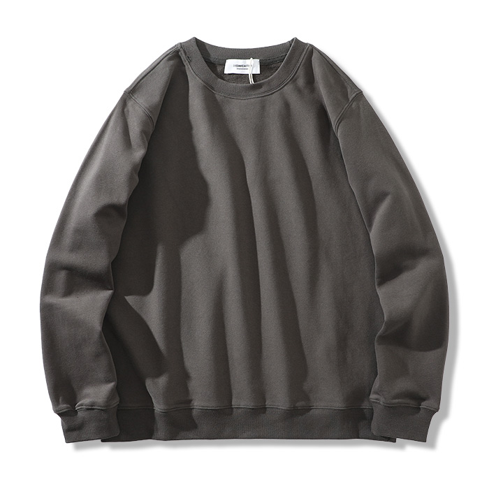 マストバイ無地ベーシッククルーネックスウェット-oakln