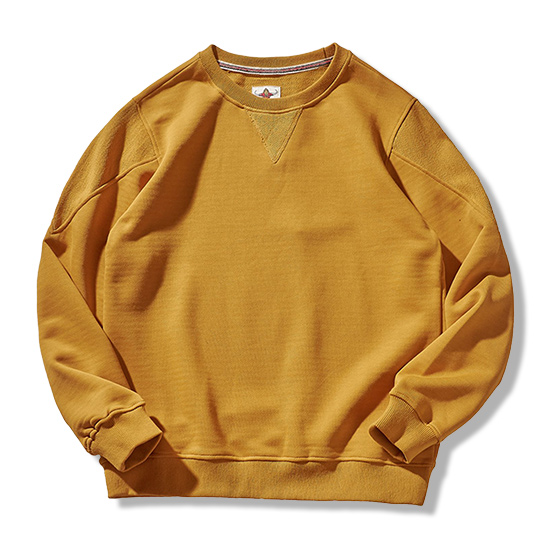 クラシックなVガゼット付き　無地スウェット-oakln