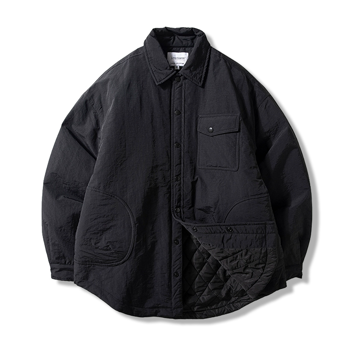 無地キルティング中綿ジャケット　防風防水-oakln
