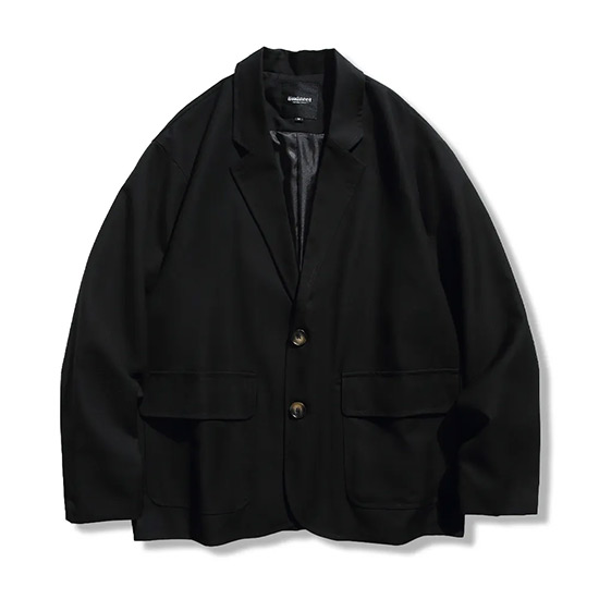 ビジネスカジュアル　 無地2ボタンテーラードジャケット-oakln