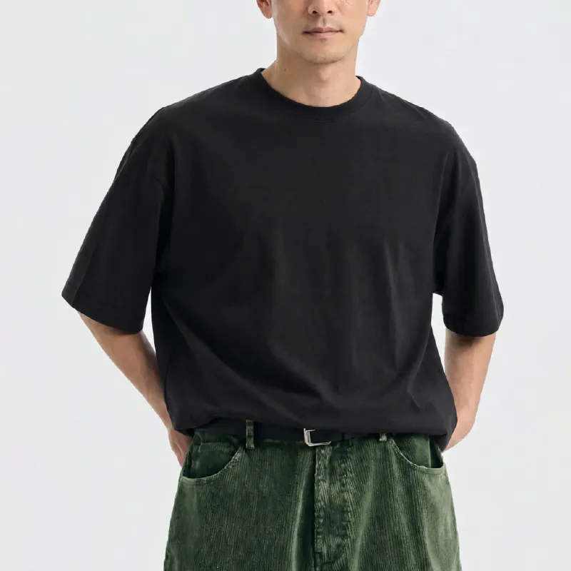 400Gヘビーウェイトコットン白Tシャツ ゆったり 32番手高密度