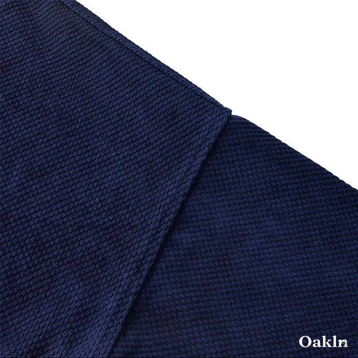 ビーオンス 祥雲文様 藍染刺し子・手作業仕立ての半纏-oakln