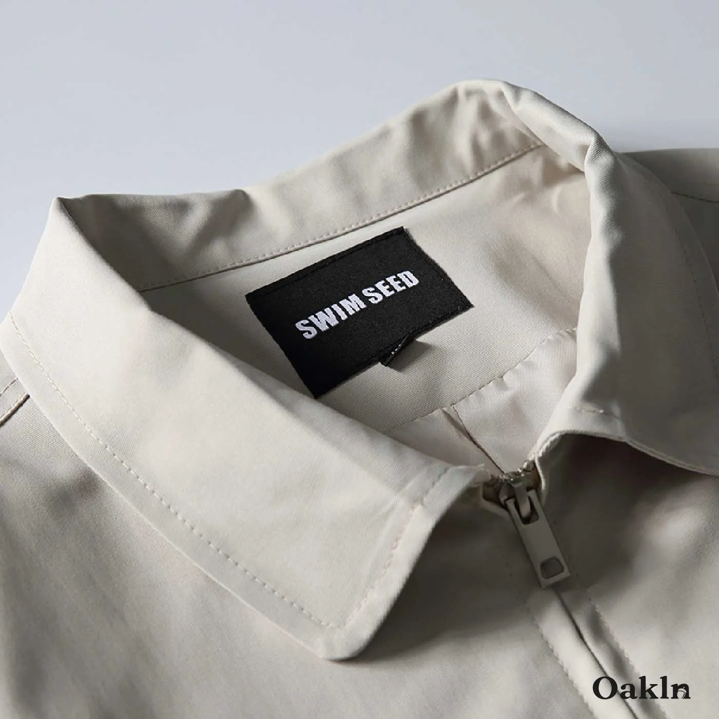 スイングトップ メンズ 春秋 水洗い可 イージーケア 折り襟 ジャケット マット質感 裾ゴム 大人 無地 ライトアウター