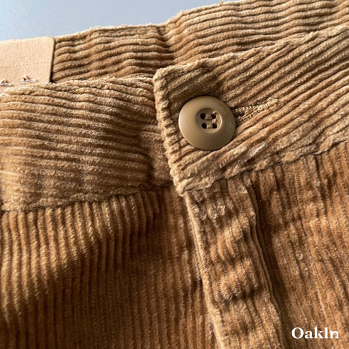 ヘビーウェイトコーデュロイストレートワークパンツ　厚手防寒-oakln