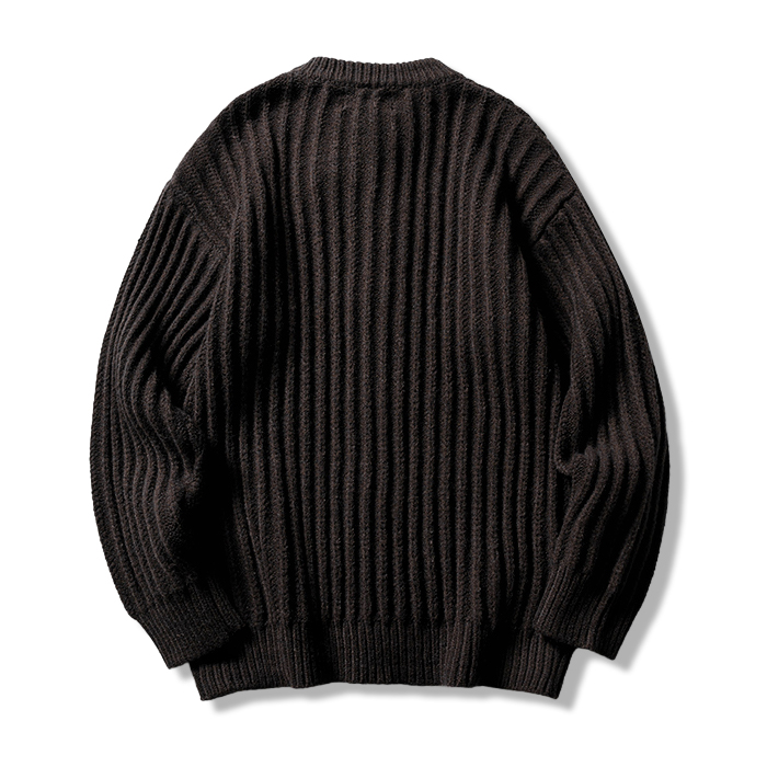 2色展開　無地ローゲージニットカーディガン-oakln