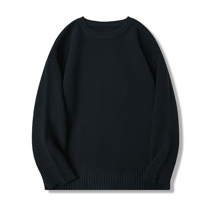 5色展開　無地パイナップル編みニット-oakln