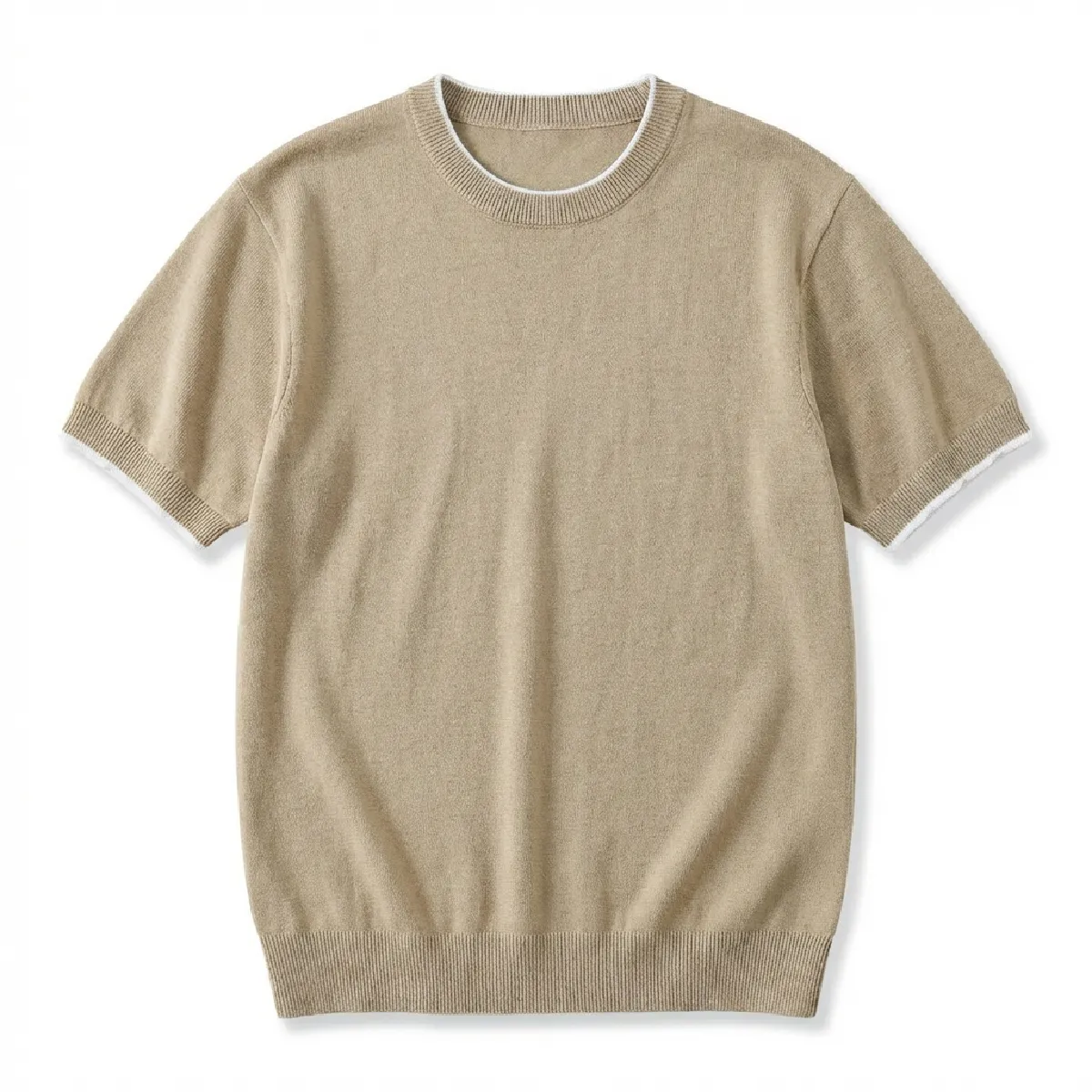 接触涼感 透けにくい メンズシルク混紡ニット