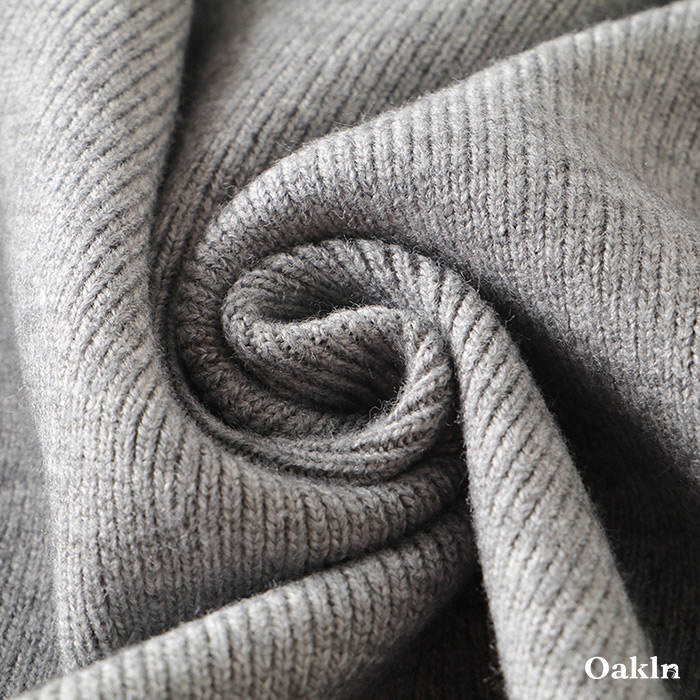 配色切り替えクルーネックニットカーディガン-oakln
