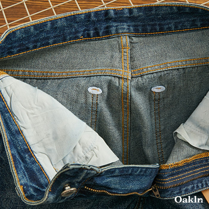 クラシック着回し自在　コットンデニムパンツ-oakln