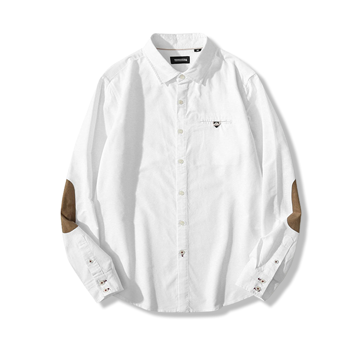 スエード調エルボーパッチ　オックスフォードシャツ-oakln