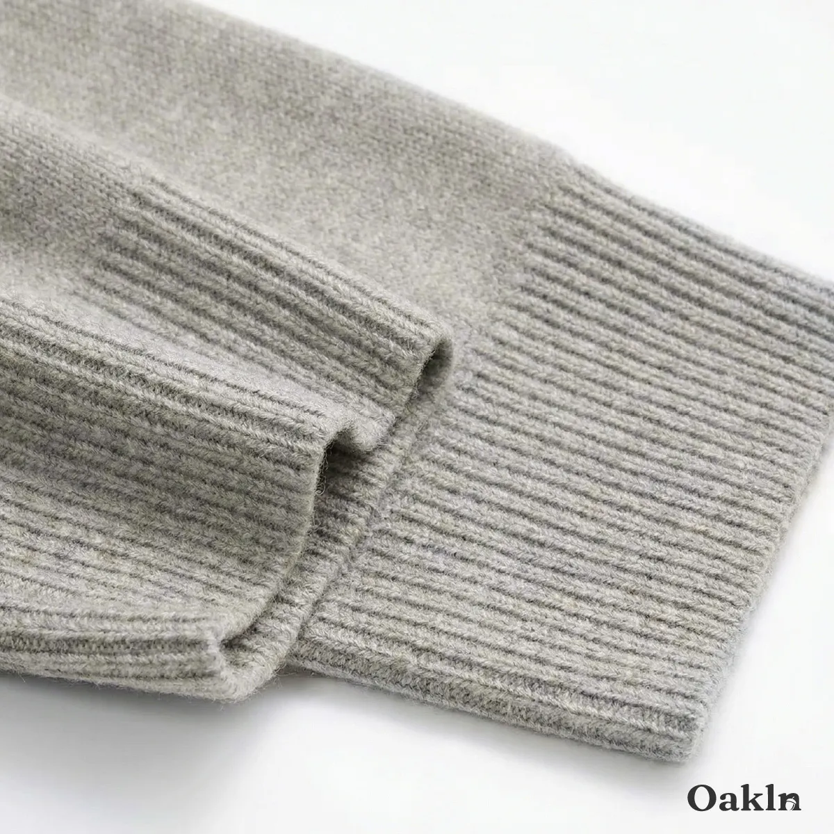 ウォッシャブル ヘンリーネック ニット セーター 柔らい肌触り 洗濯機洗い可能-Oakln