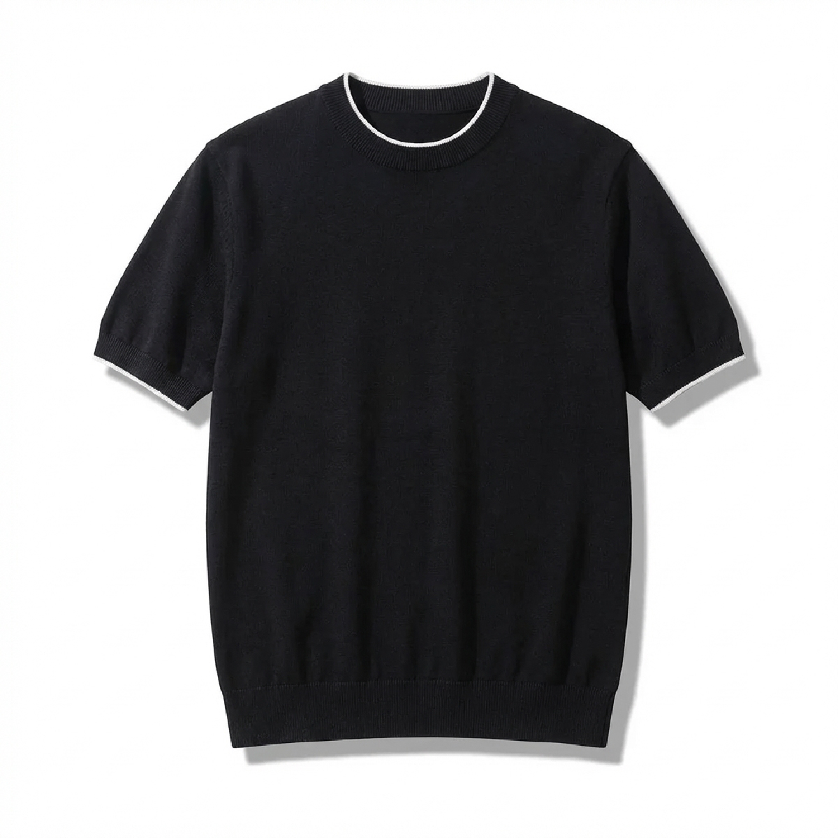 接触涼感 透けにくい メンズシルク混紡ニット