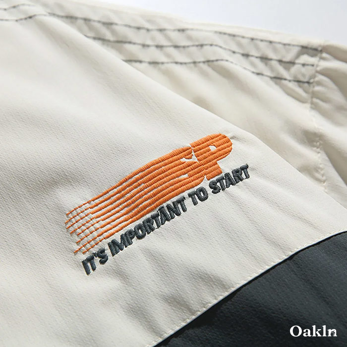 レトロスポーツ風レーシングストライプ切り替えトラックジャケット-oakln