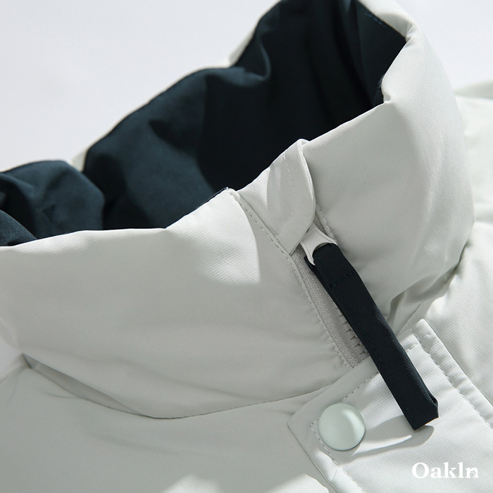 レトロスポーツ風　配色スタンドカラー中綿ジャケット