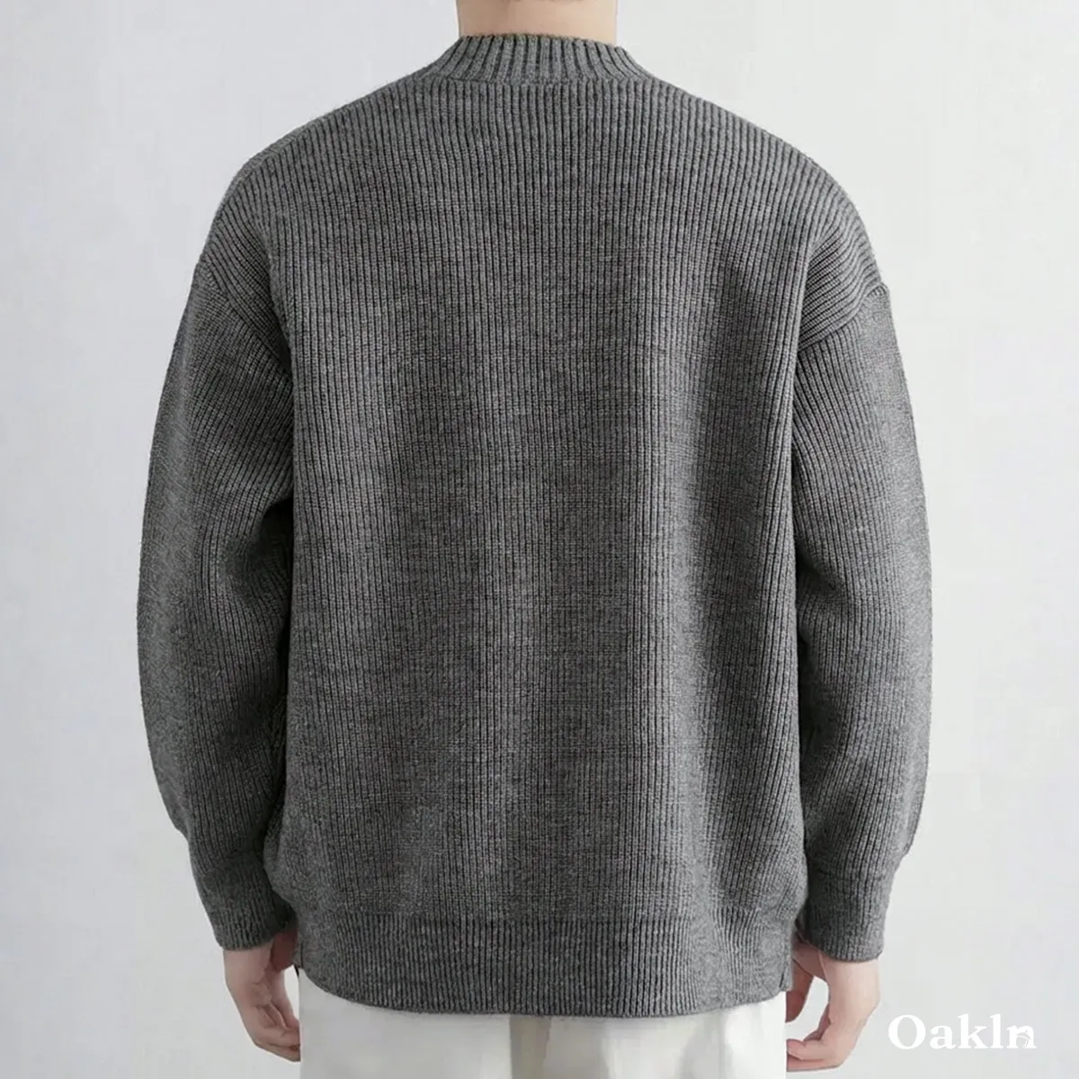 和風羽織風　無地ニットカーディガン