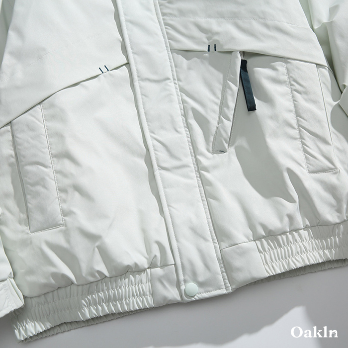 レトロスポーツ風　配色スタンドカラー中綿ジャケット