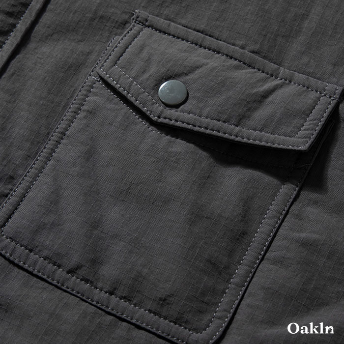 無地キルティング中綿ジャケット　防風防水-oakln