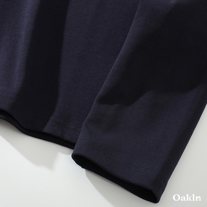 レイヤードに欠かせないベーシックタイプ　無地長袖Tシャツ-oakln
