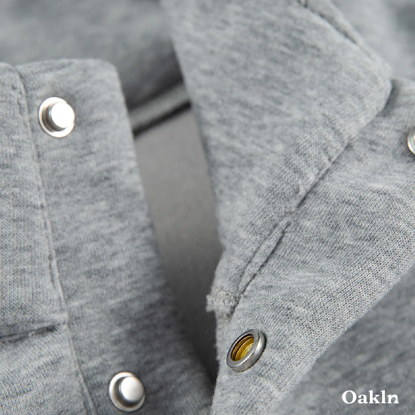 ハーフスナップ スウェット メンズ スタンドカラー 裾ゴム ジャケット  立ち襟 ゆったり 体型カバー 春秋 無地 大人スタイル-Oakln