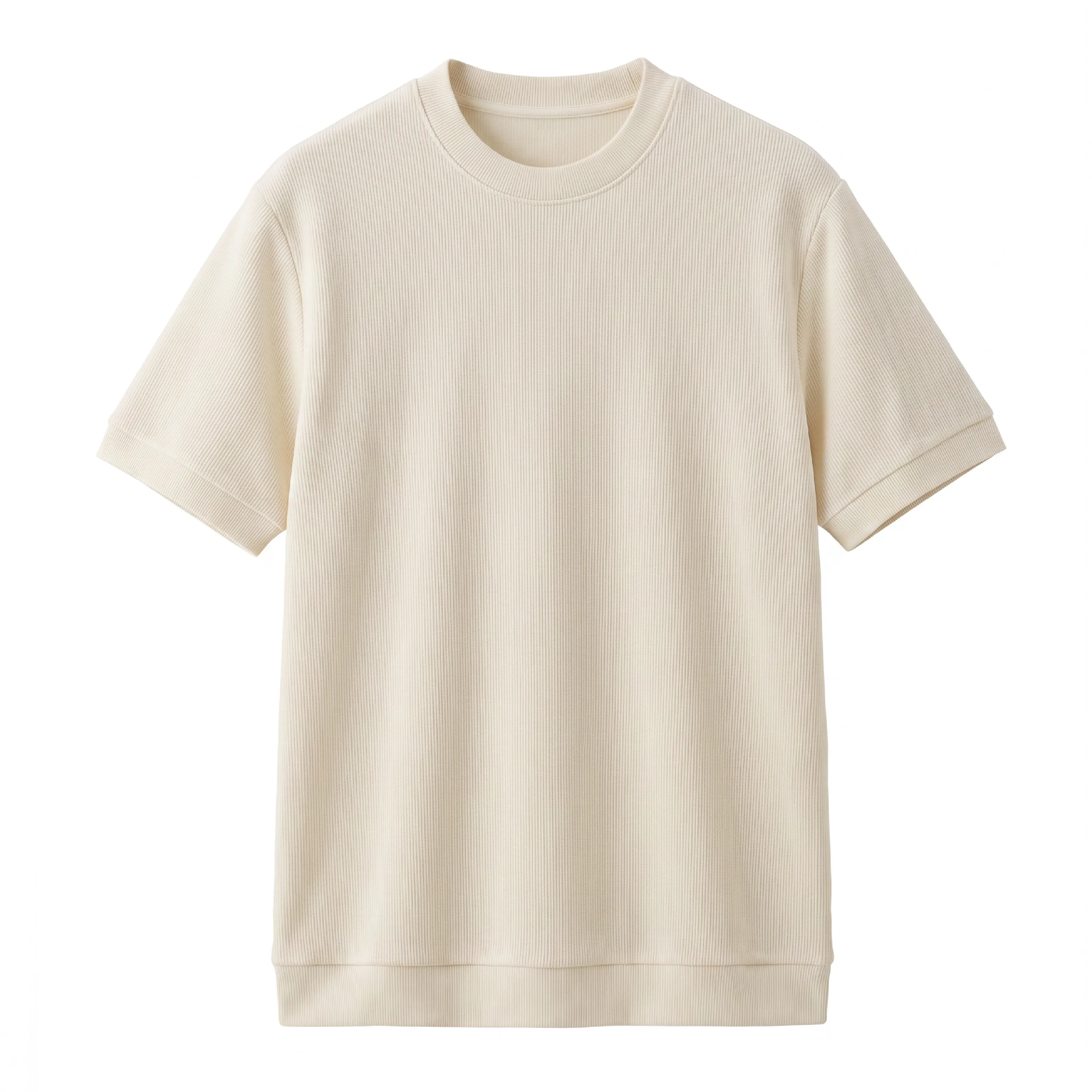 リヨセル半袖Tシャツ メンズ 初秋ジャケットインナー クルーネックニット リブ裾 帯電しにくい きれいな落ち感 通気性