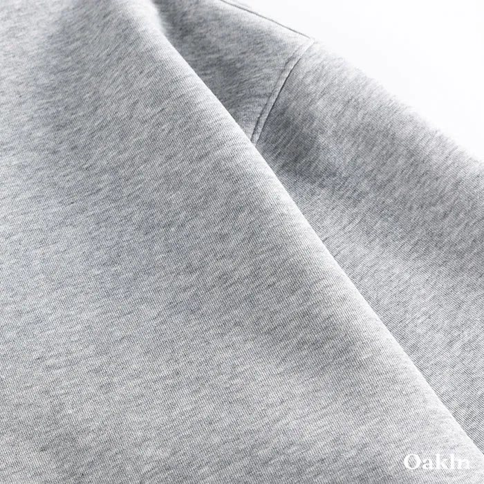 フェイクレイヤード スウェット メンズ Vネック キーネック 重ね着風 ゆったり 体型カバー シワになりにくい 春秋冬-Oakln