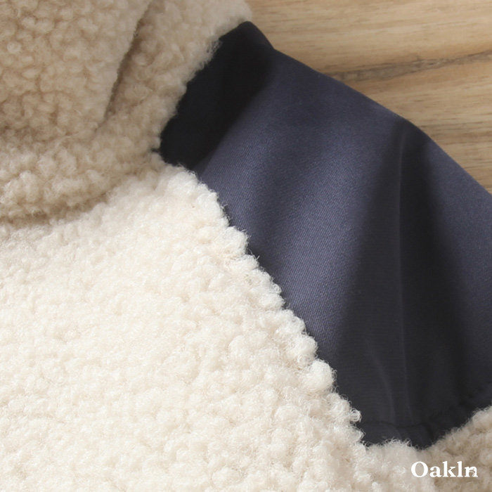 ヴィンテージリバーシブル仕様　防風ボアジャケット-oakln