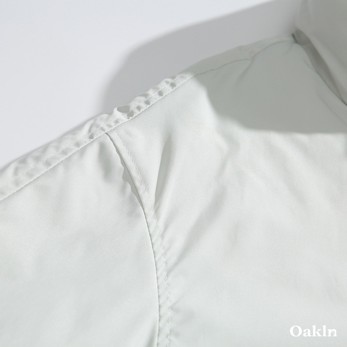 レトロスポーツ風　配色スタンドカラー中綿ジャケット