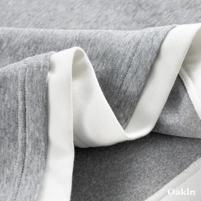 フェイクレイヤード スウェット メンズ Vネック キーネック 重ね着風 ゆったり 体型カバー シワになりにくい 春秋冬-Oakln