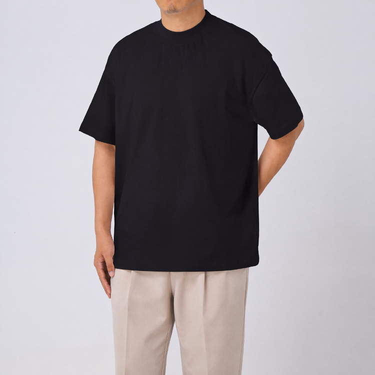 汗をかいても肌にまとわりつきにくい  270gヘビーウェイトコットンTシャツ  ゆったりシルエット  ドロップショルダー  五分袖