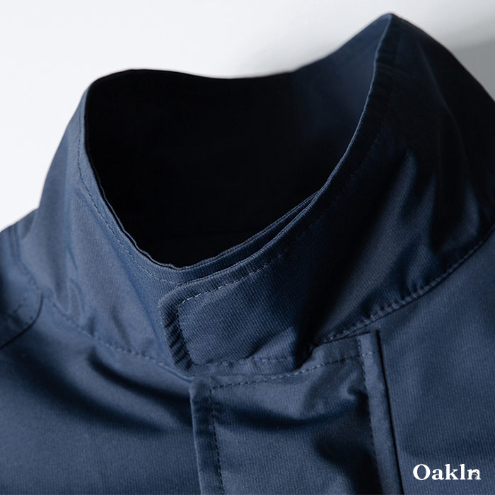 防風 撥水 スタンドカラー ブルゾン メンズ 裾ドローコード ショート丈 ゆったり 体型カバー 高機能 アウター-Oakln