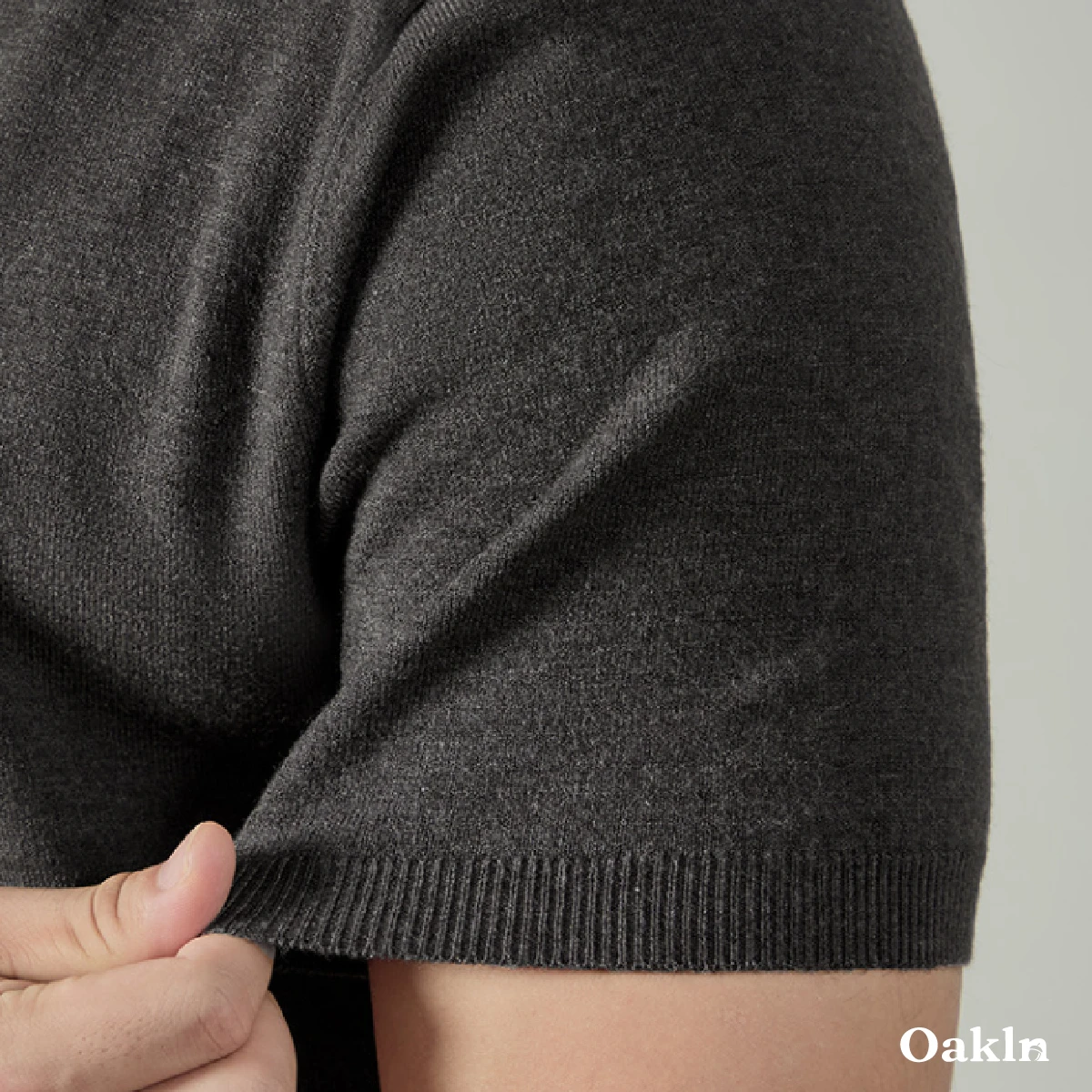 接触涼感空気感  通気性抜群リネン混紡ニット-Oakln