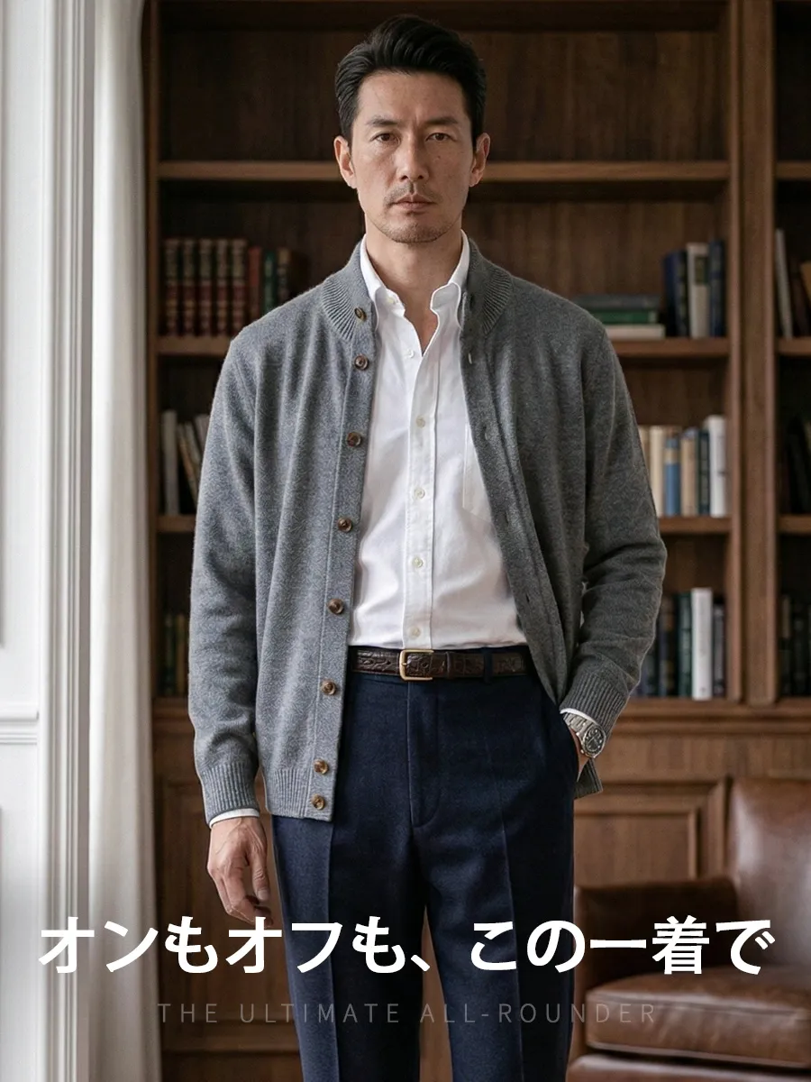 オンもオフもこれ一枚で、すべてのコーデが決まる。