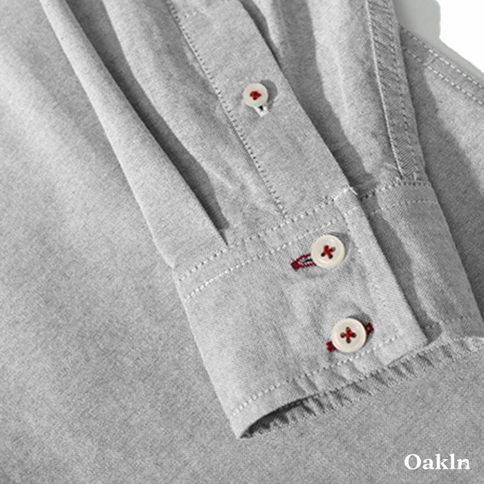 スエード調エルボーパッチ　オックスフォードシャツ-oakln