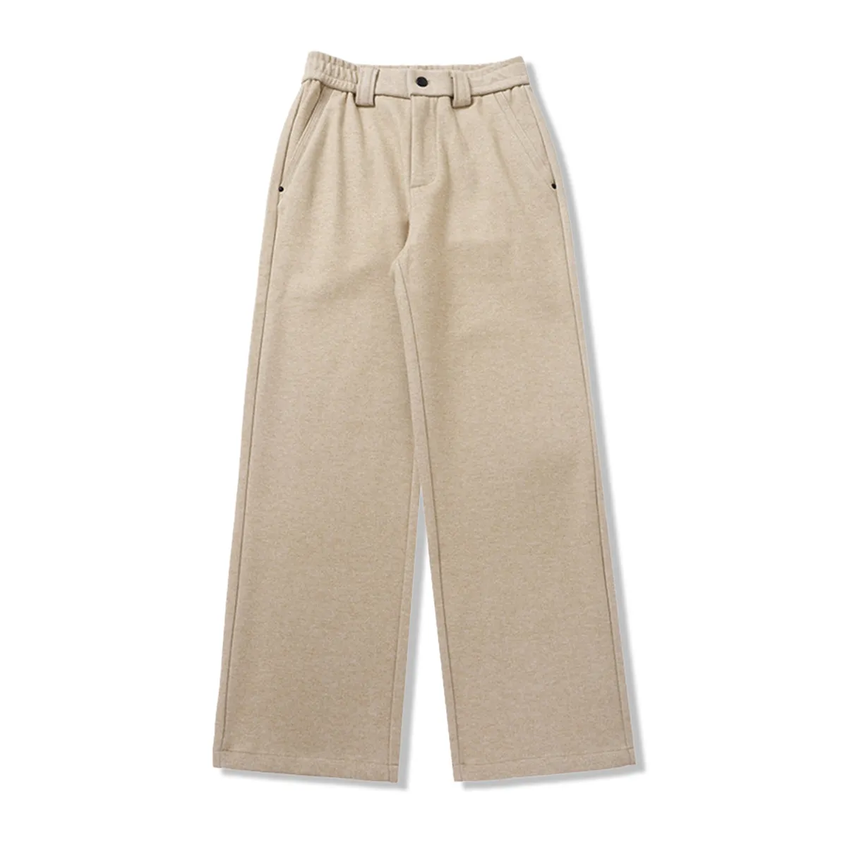 ワイドストレートスラックス バックウエストゴム仕様 イージーケア 春秋 メンズ向け