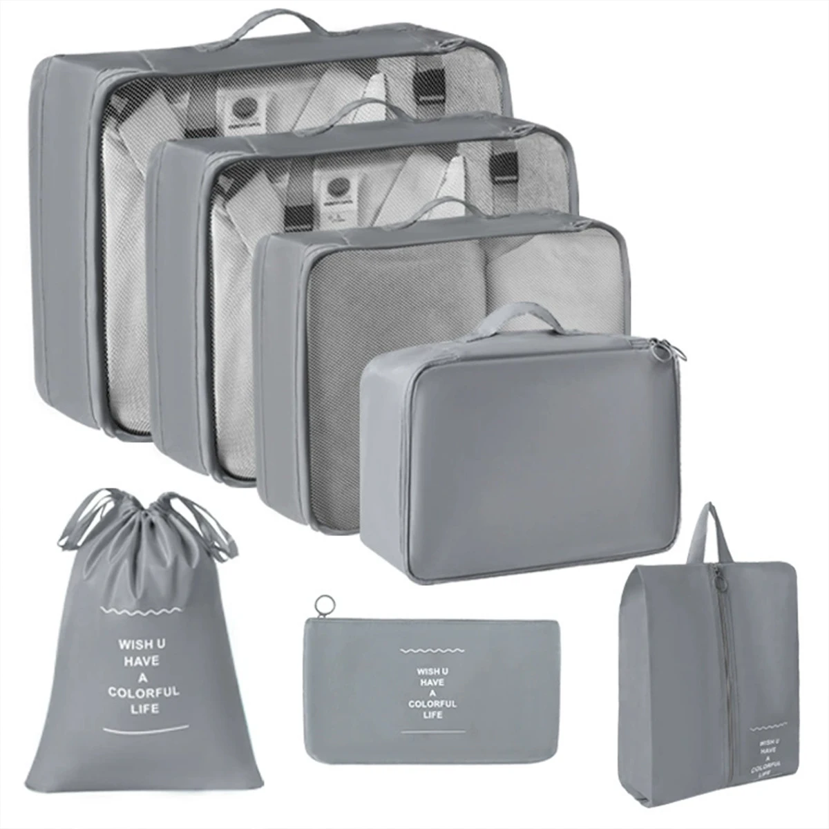 モジュール式ナイロン収納ポーチ　荷物をすっきり整理